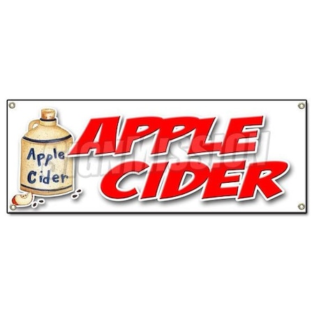 Signmission APPLE CIDER BANNER SIGN fresh orchard produce picked homemade delicious ripe B-Apple Cider